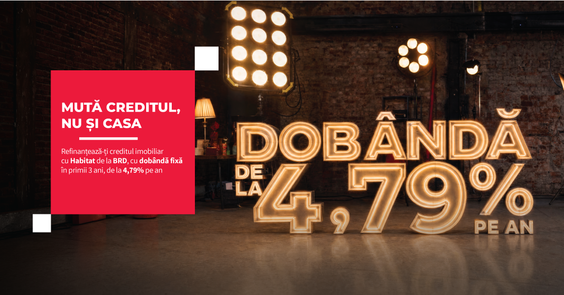 Refinantare Credit Ipotecar Habitat de la BRD